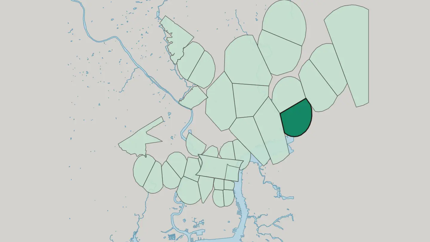 Map of Bridesburg in Philadelphia