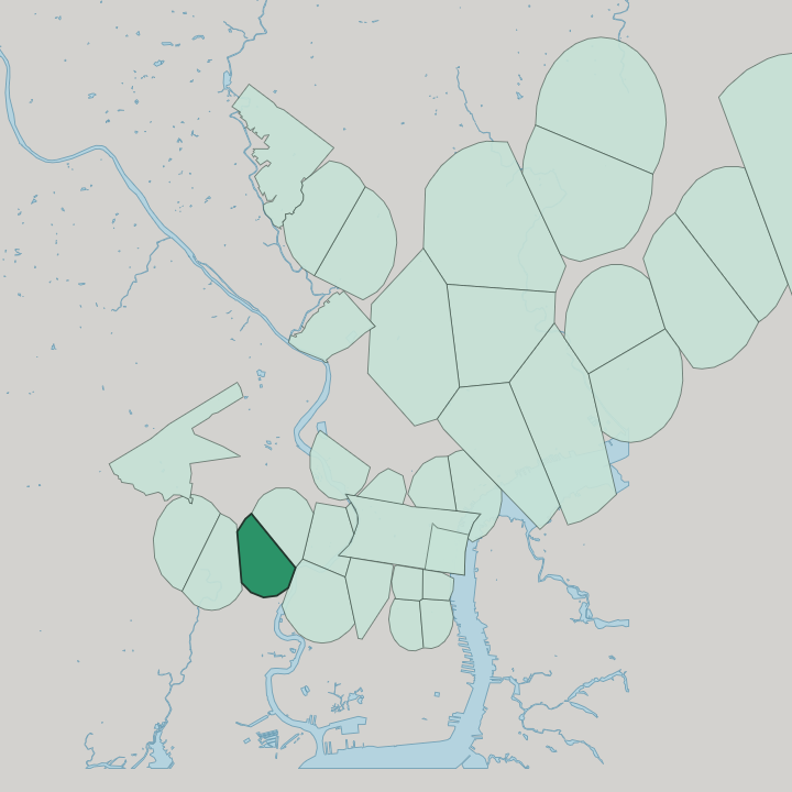 Map showing Cedar Park — In Philadelphia