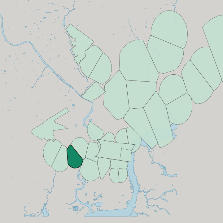 Map showing Cedar Park — In Philadelphia