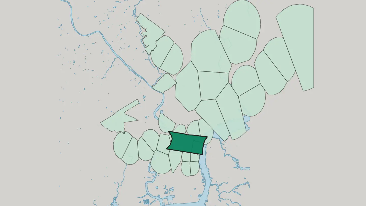 Map of Center City in Philadelphia