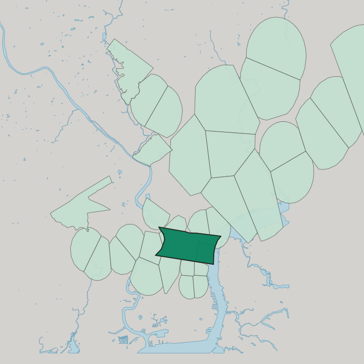 Map showing Center City — In Philadelphia