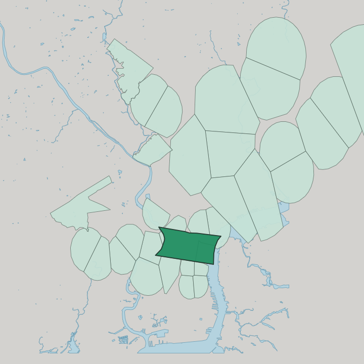 Map showing Center City — In Philadelphia