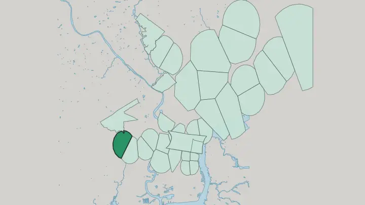 Map of Cobbs Creek in Philadelphia