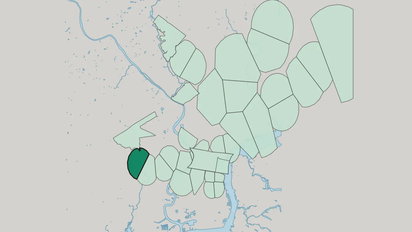 Map of Cobbs Creek in Philadelphia