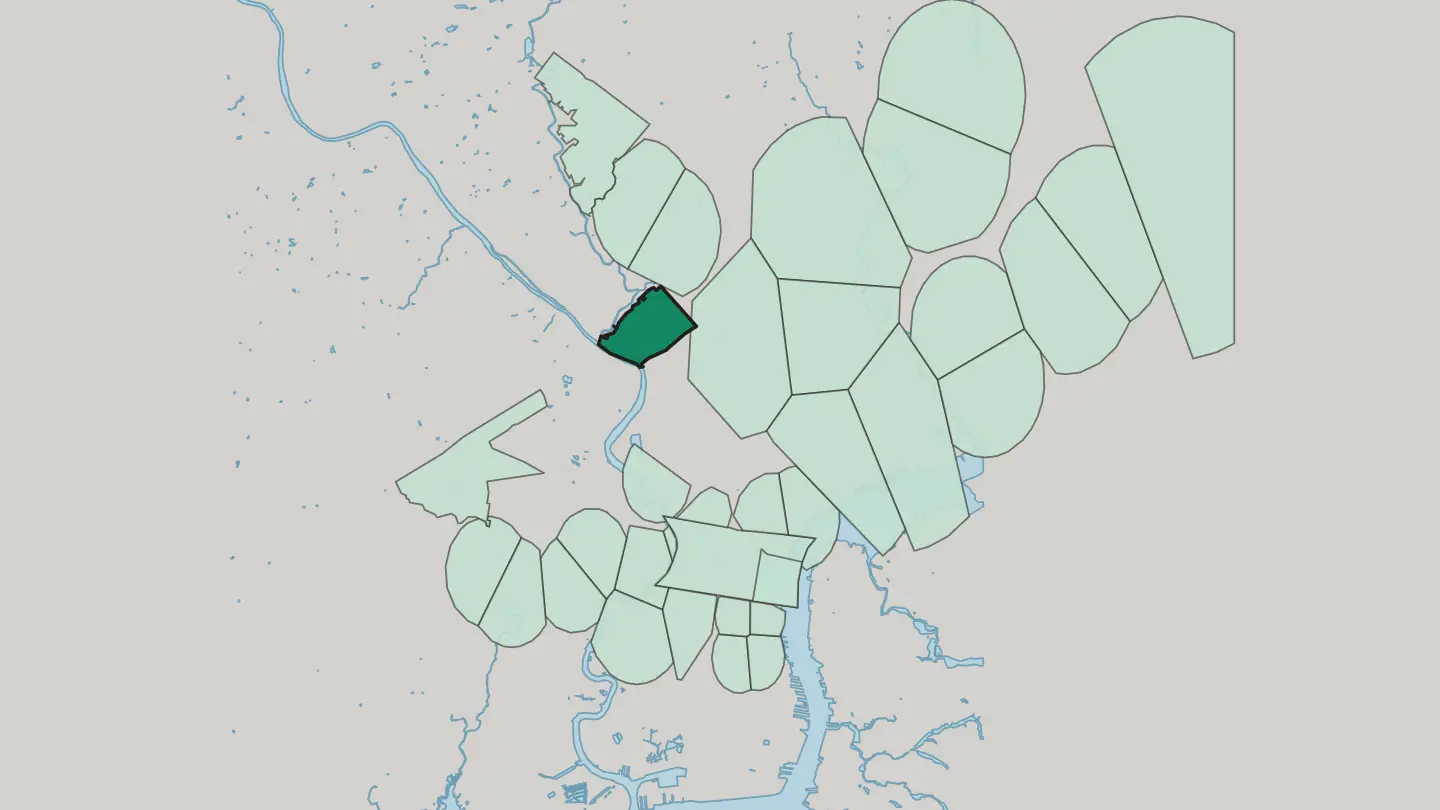 Map of East Falls in Philadelphia