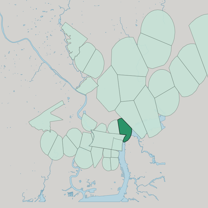 Map showing Fishtown — In Philadelphia