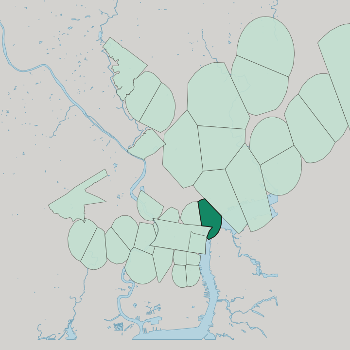 Map showing Fishtown — In Philadelphia