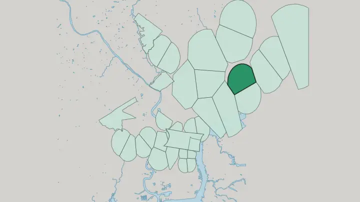 Map of Frankford in Philadelphia