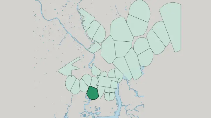 Map of Grays Ferry in Philadelphia