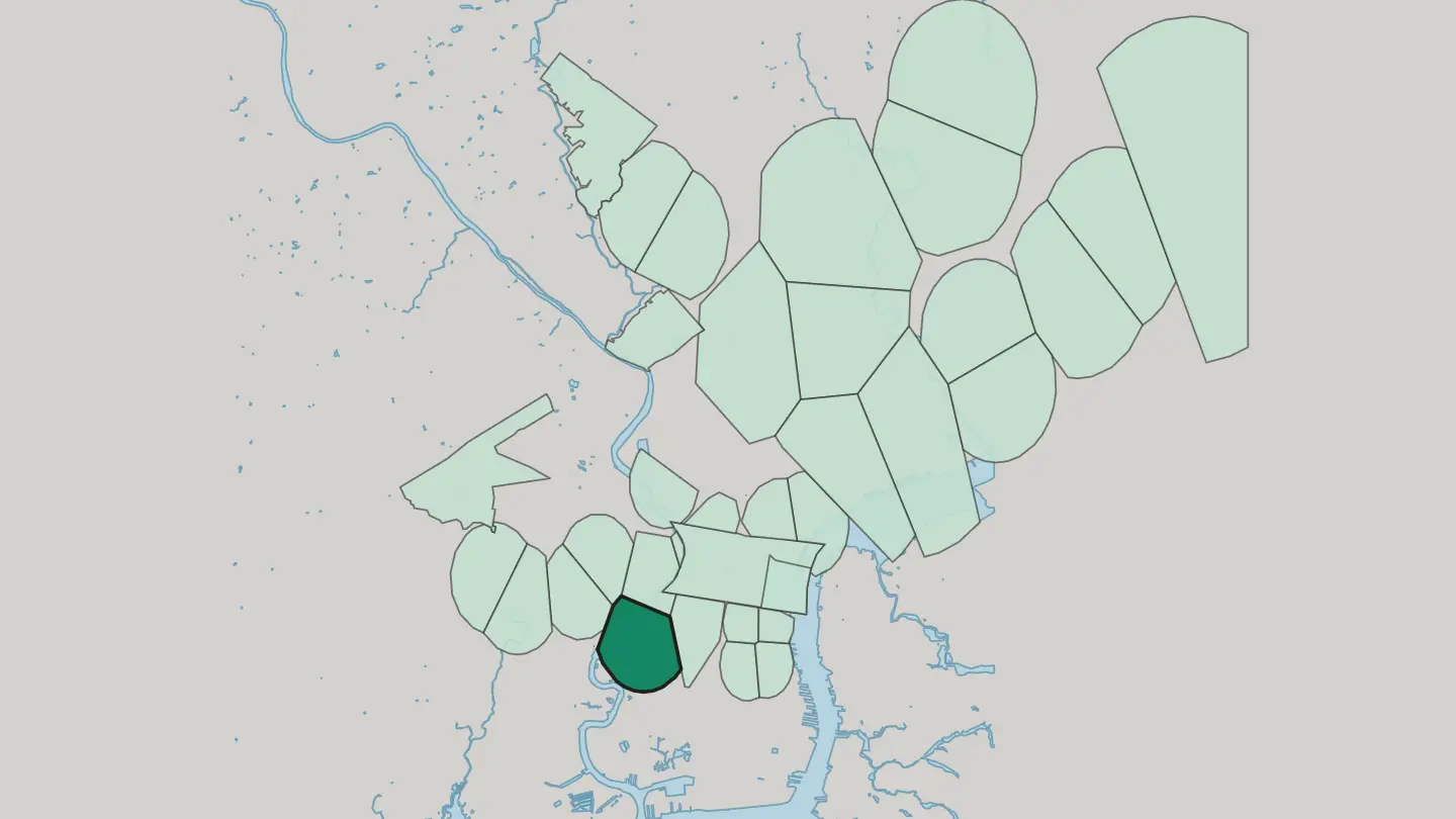 Map of Grays Ferry in Philadelphia
