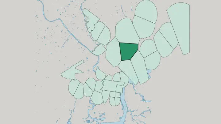Map of Hunting Park in Philadelphia