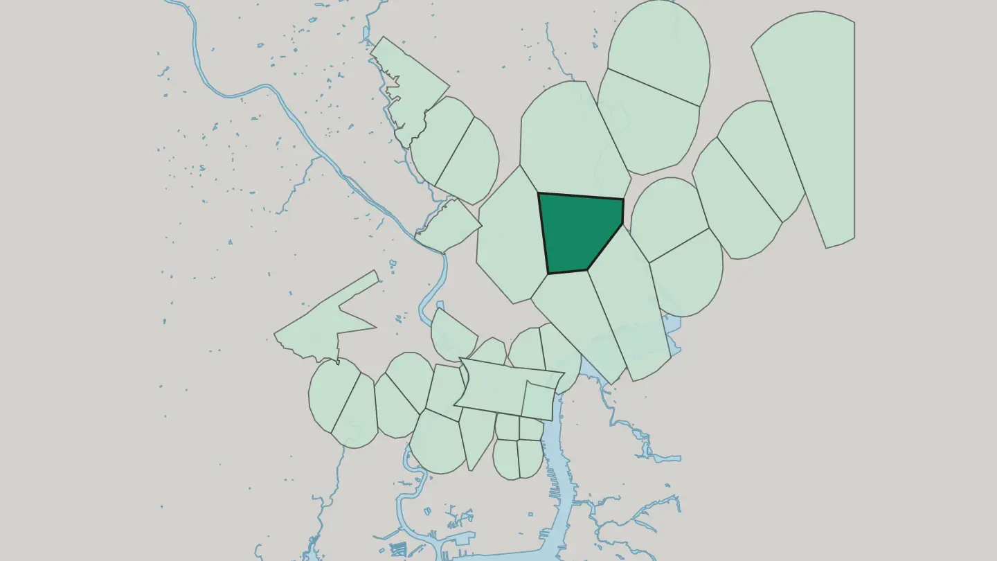 Map of Hunting Park in Philadelphia