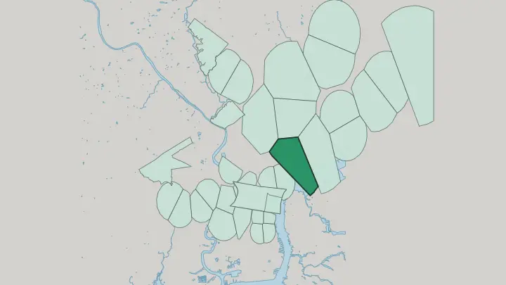 Map of Kensington in Philadelphia