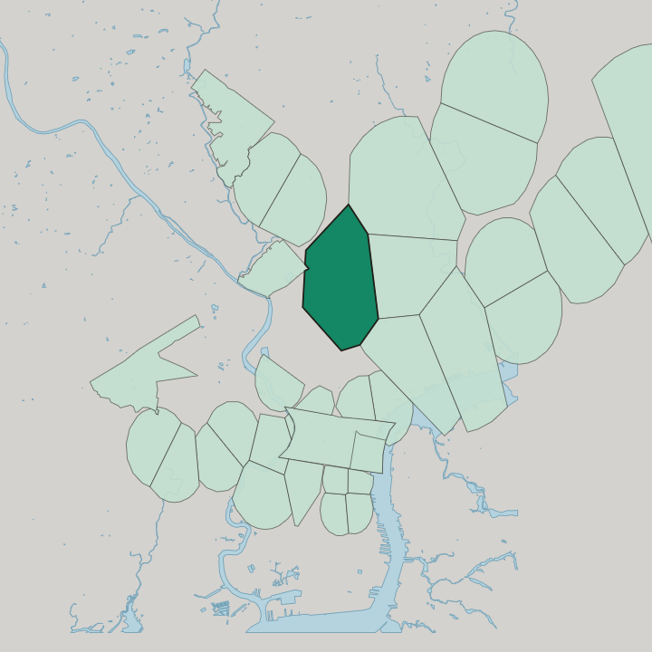 Map showing Nicetown-Tioga — In Philadelphia