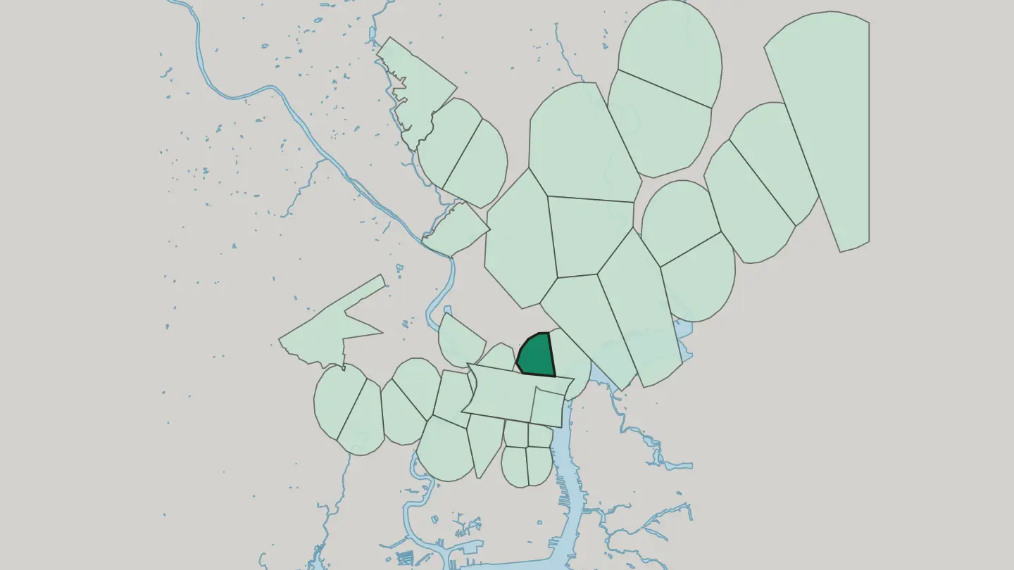 Map of Northern Liberties in Philadelphia