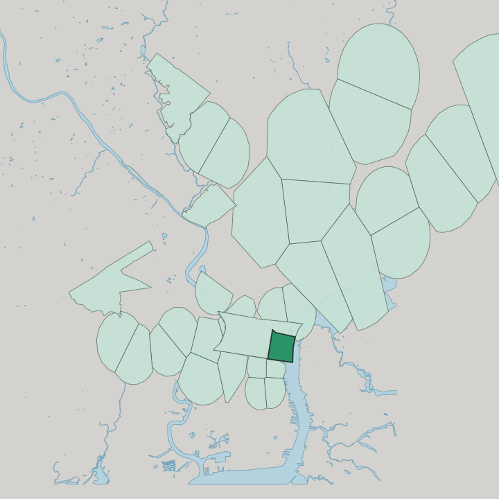 Map showing Old City — In Philadelphia