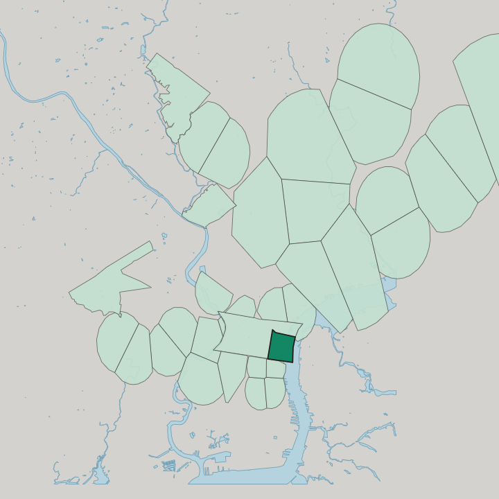 Map showing Old City — In Philadelphia