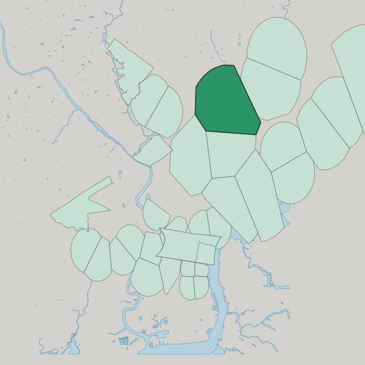 Map showing Olney — In Philadelphia