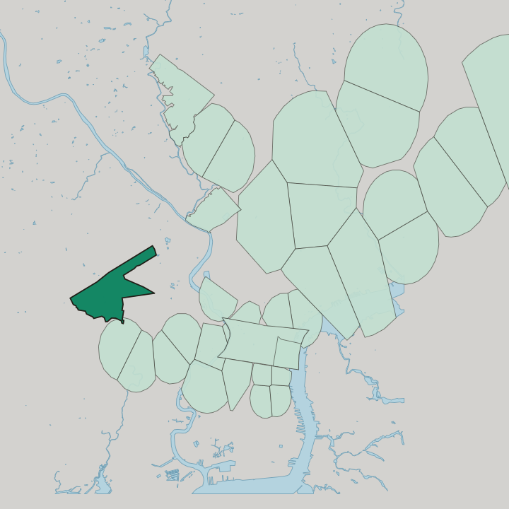 Map showing Overbrook — In Philadelphia