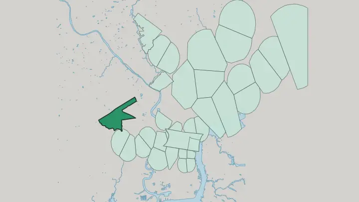 Map of Overbrook in Philadelphia