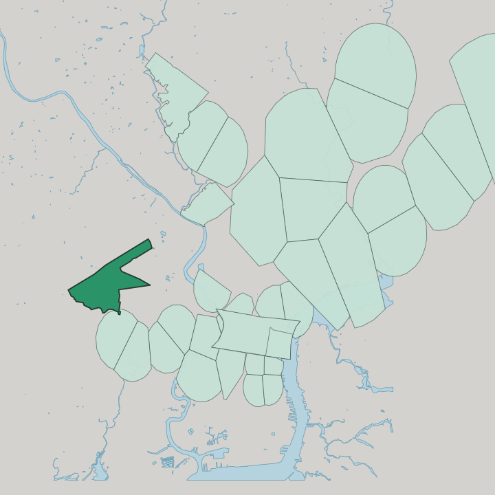 Map showing Overbrook — In Philadelphia