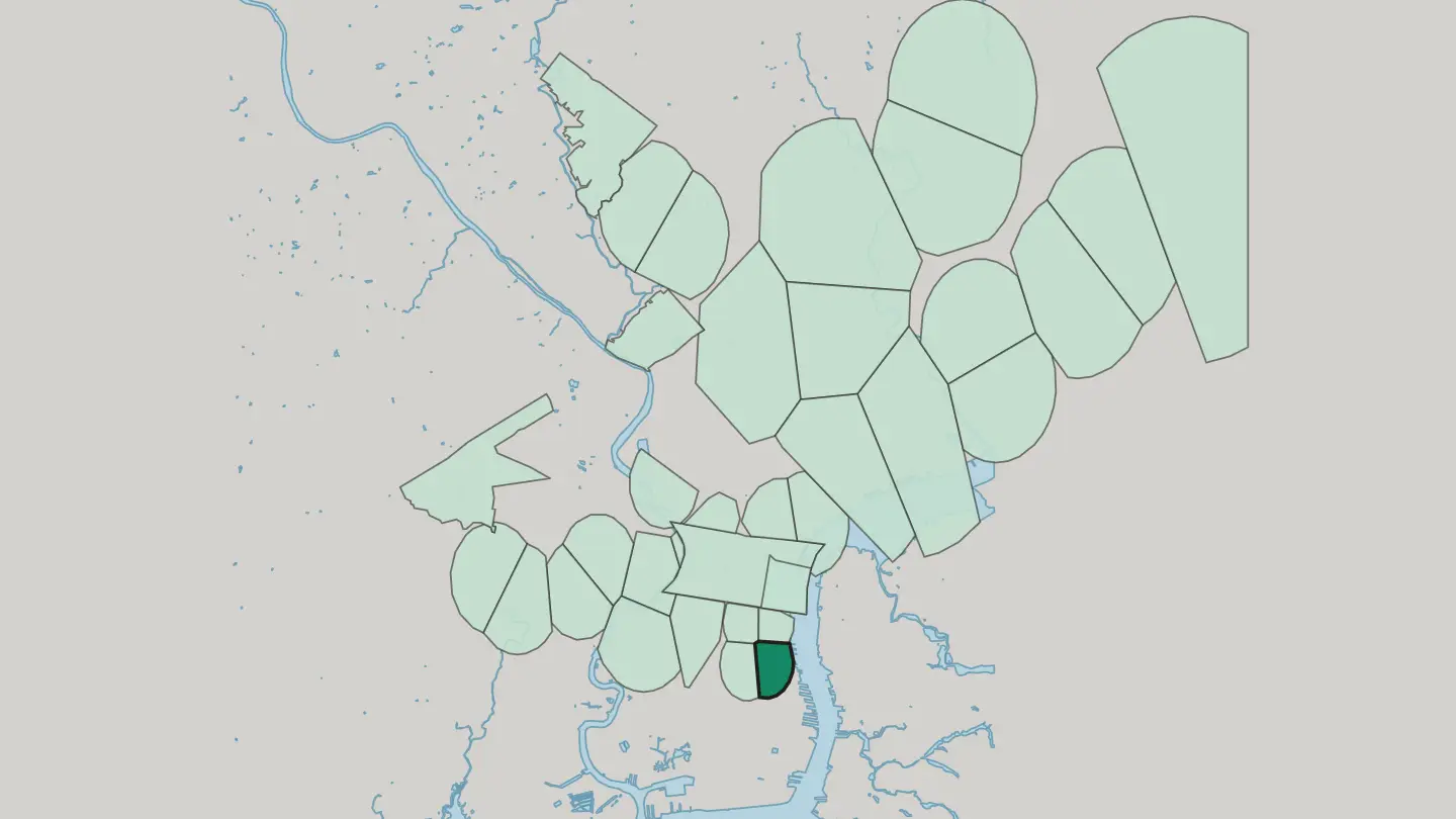 Map of Pennsport in Philadelphia