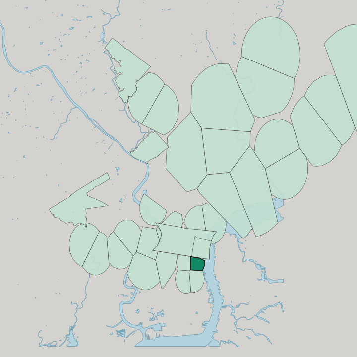 Map showing Queen Village — In Philadelphia