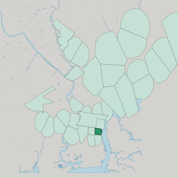 Map showing Queen Village — In Philadelphia