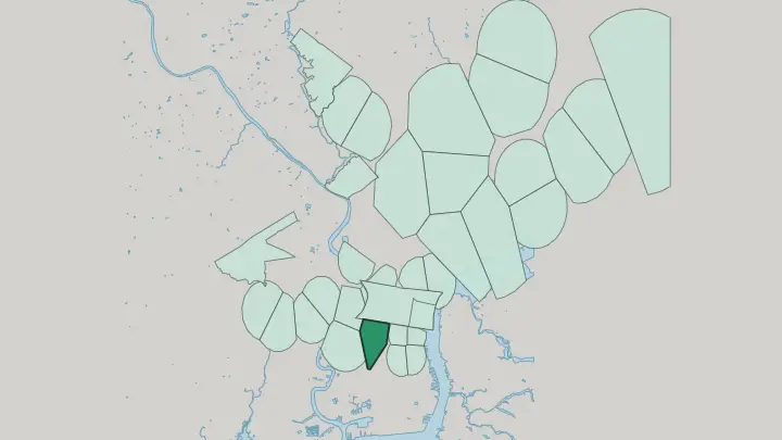 Map of Southwest Center City Philadelphia in Philadelphia