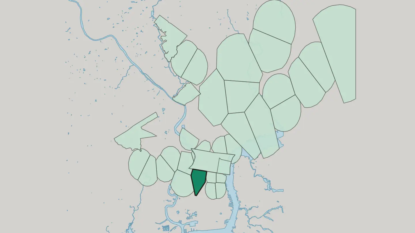 Map of Southwest Center City Philadelphia in Philadelphia