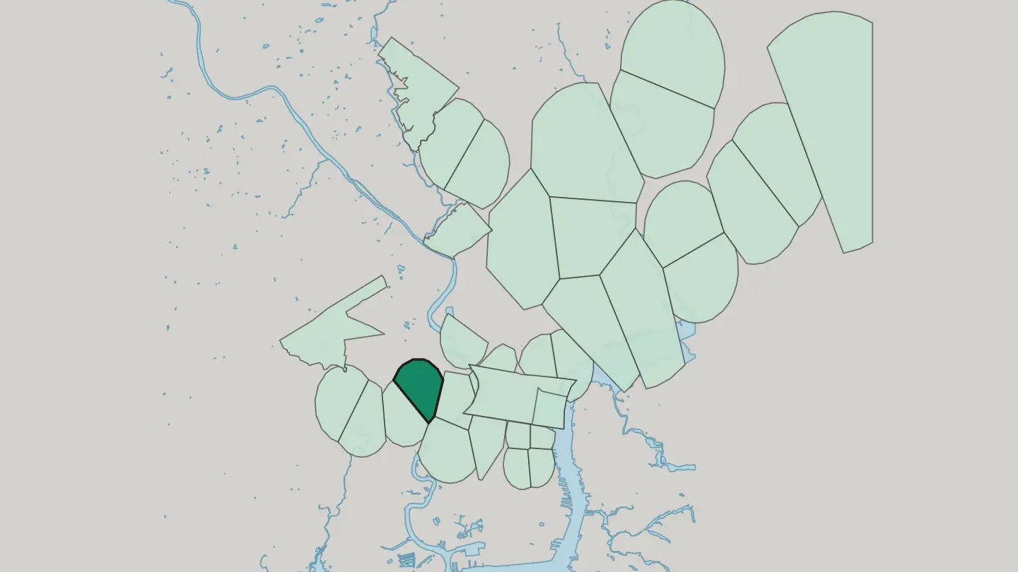 Map of Spruce Hill in Philadelphia