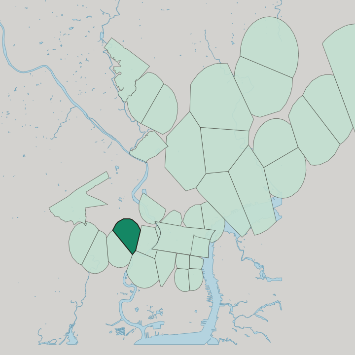 Map showing Spruce Hill — In Philadelphia