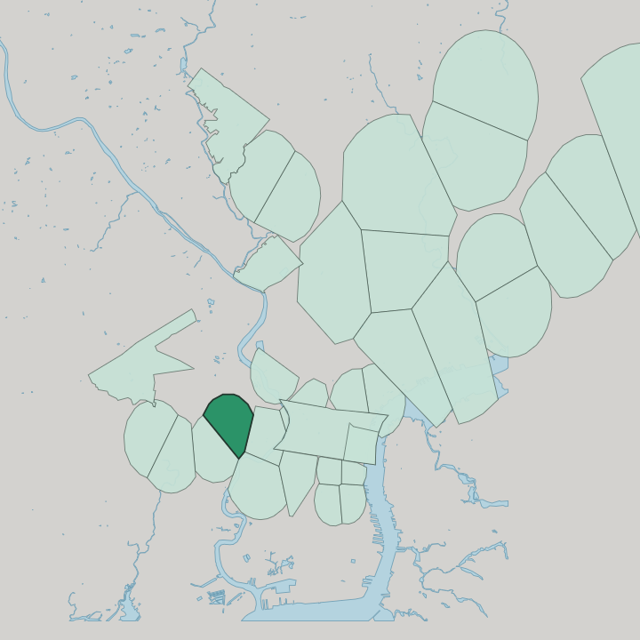 Map showing Spruce Hill — In Philadelphia