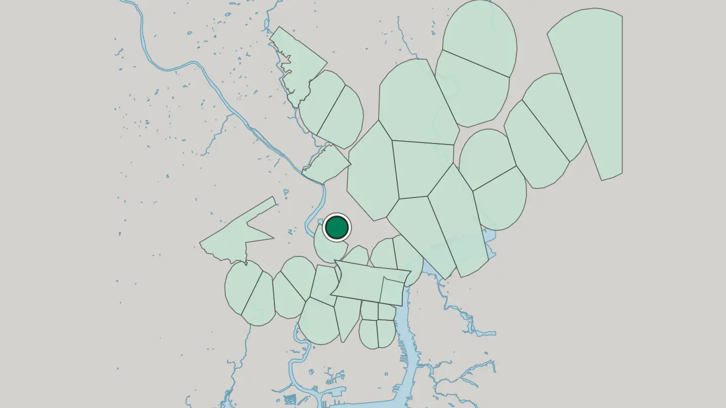 Map of Strawberry Mansion in Philadelphia