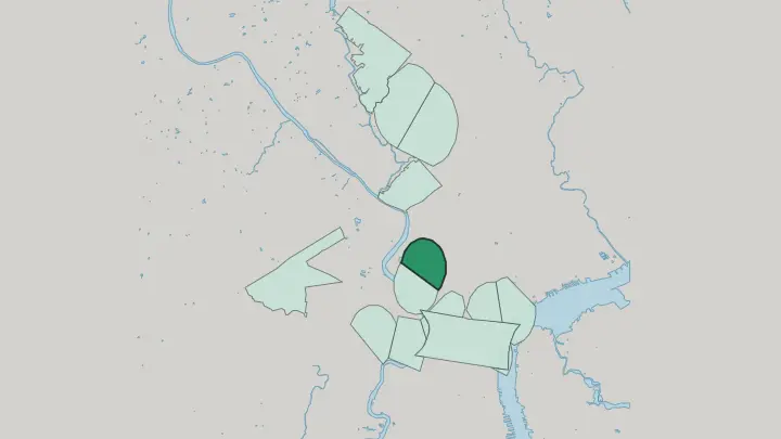 Map of Strawberry Mansion in Philadelphia