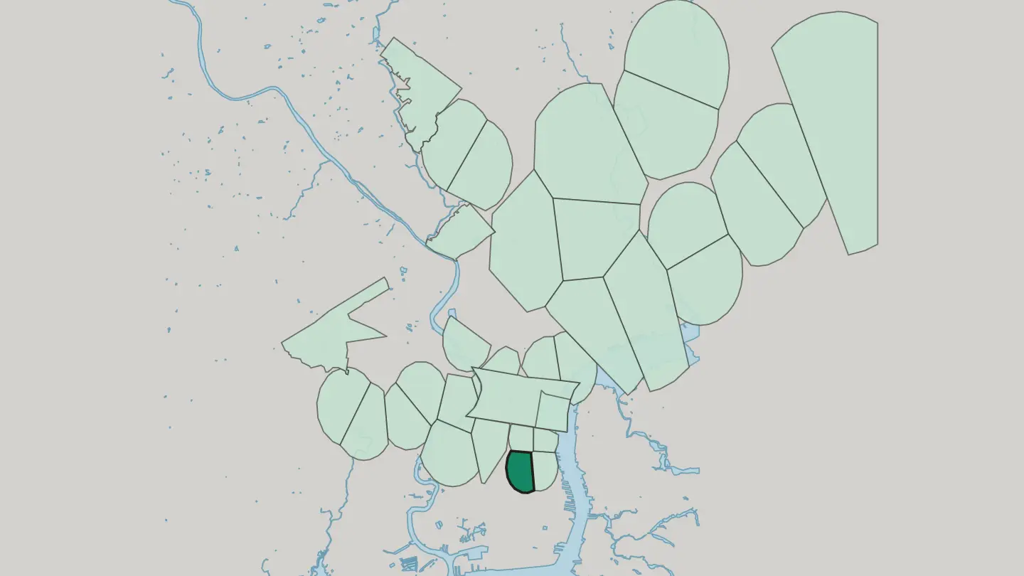 Map of Wharton in Philadelphia