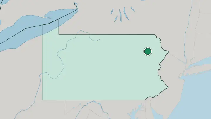 Map of Scranton in United States