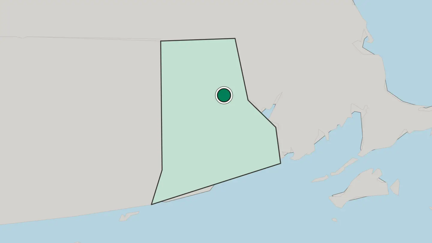 Map of Cranston in United States