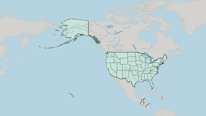 Map of Rhode Island in United States