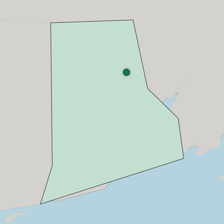 Map showing Providence — In Rhode Island