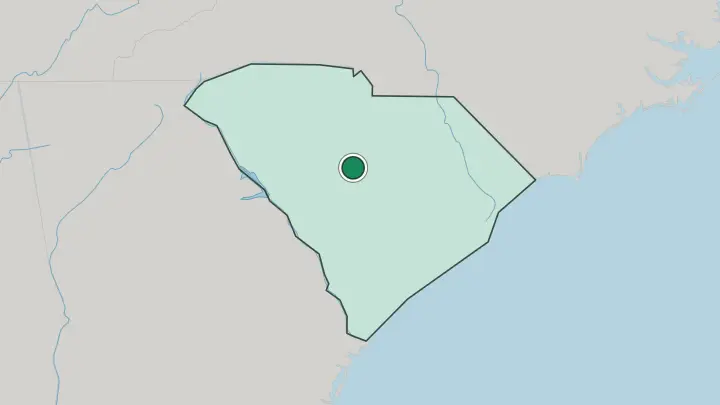Map of Columbia in United States