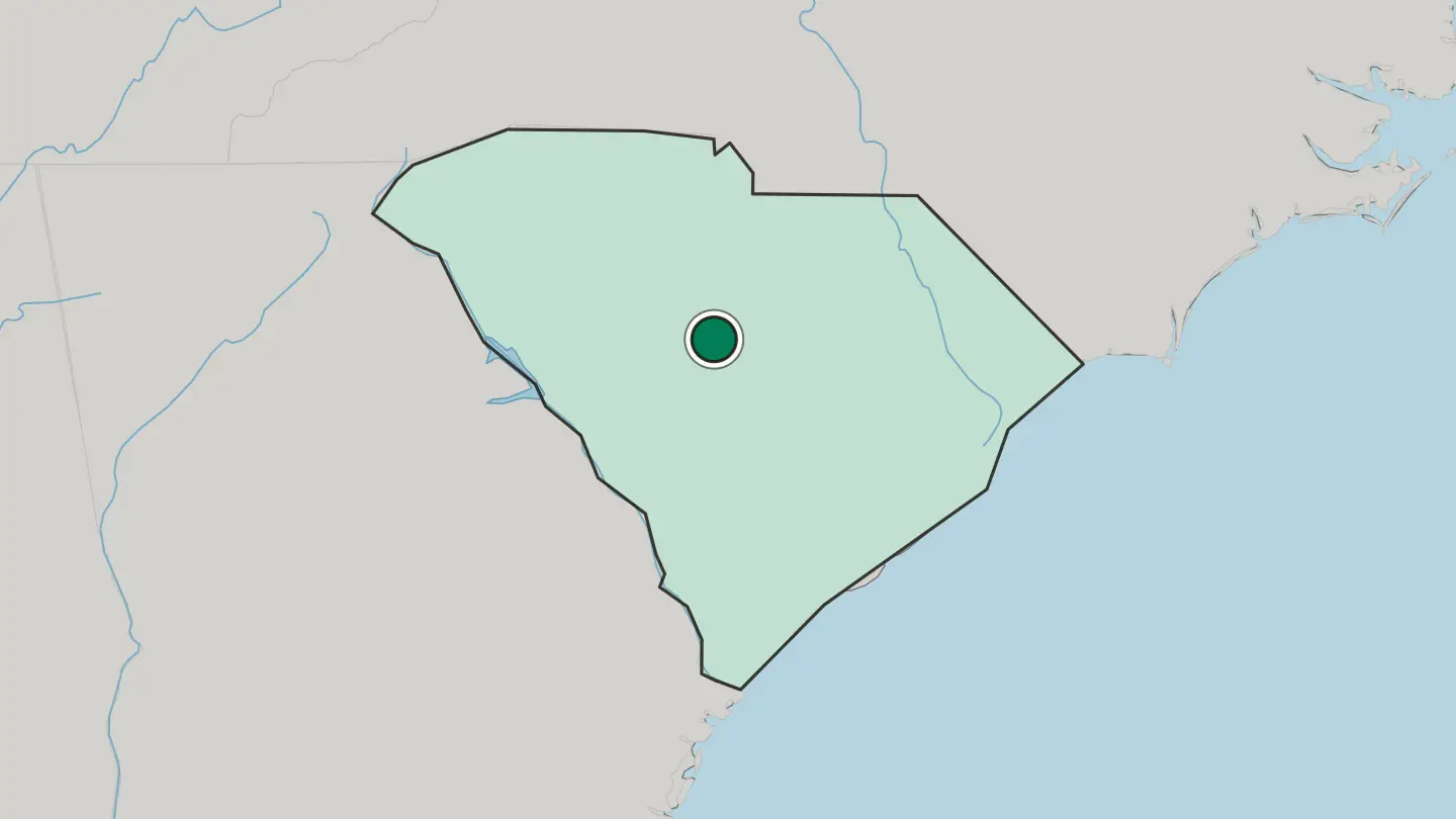 Map of Columbia in United States