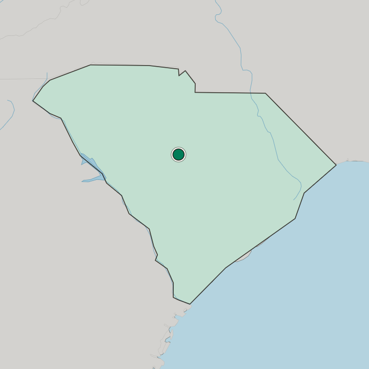 Map showing Columbia — In South Carolina