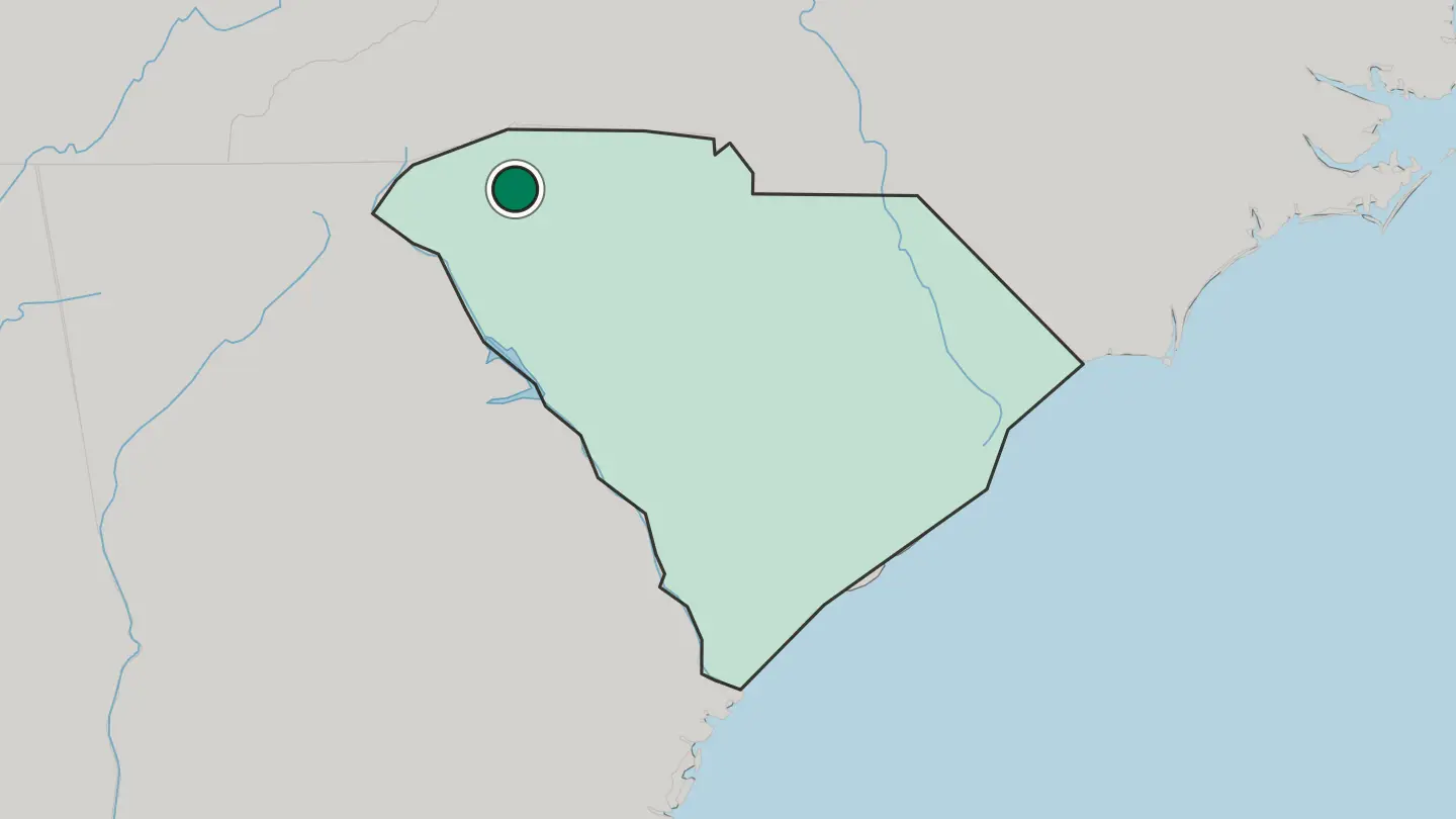 Map of Greenville in United States