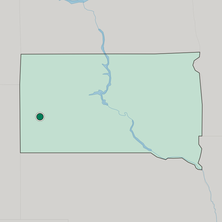 Map showing Rapid City — In South Dakota