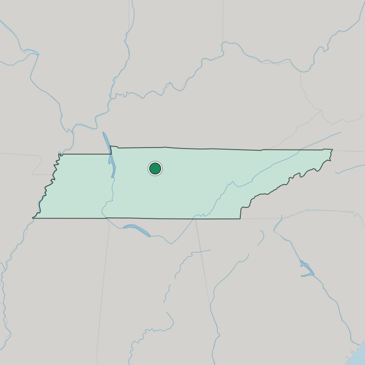 Map showing Old Hickory — In Tennessee