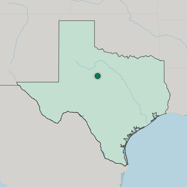 Map showing Abilene — In Texas