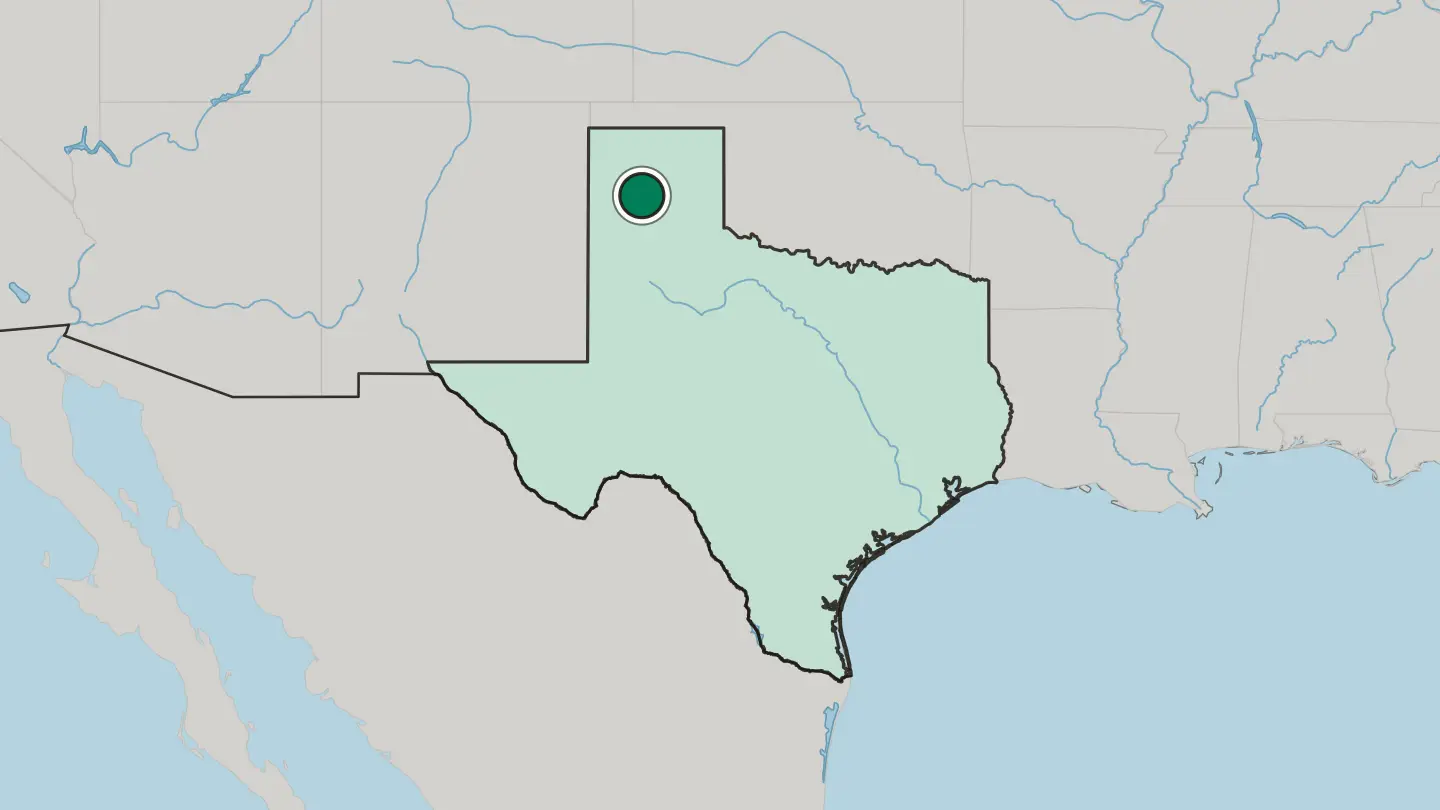 Map of Amarillo in United States