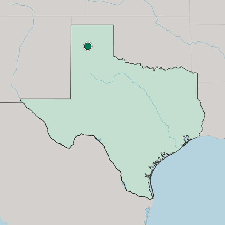 Map showing Amarillo — In Texas