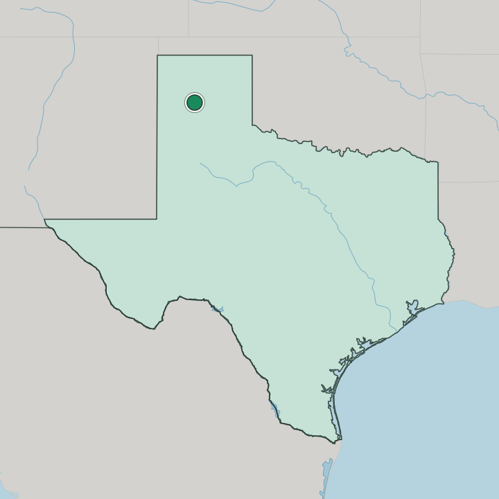 Map showing Amarillo — In Texas